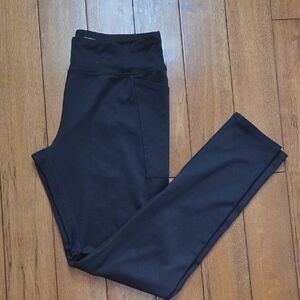 Athletic Works Girls Black High-Waisted Legging With Side Pockets Size 14-16